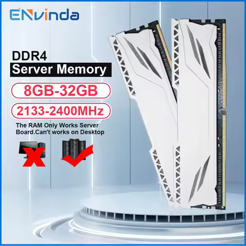 ENVINDA DDR4 Server Memory RAM 8GB/16GB/32GB Registered ECC 2400MHz 2133MHz Compatible with X99 Moth