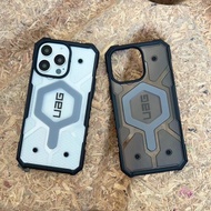 UAG Transparent Diamond Mobile Phone Case Is Used for Explosion-proof Magnetic Back Cover of IPhone15 12 13 14 Pro MAX.