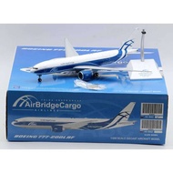 ของขวัญเครื่องบินสะสมโลหะผสม XX20054 JC Wings 1:200 Air Bridge Cargo Boeing B777-200(LRF) โมเดลเครื่
