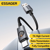 Essager 7A A-C Digital Display Cable USB-A to Type-C Fast Charging USB A Type C USB2.0 480Mbps Quick