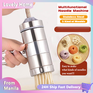 Manual Pasta Maker Machine With 5 Noodle Moulds 304 Stainless Steel Kitchen Tool Manual Noodle Machine Press Noodle Maker Noodle Making Small Kitchen Appliances For Household Family