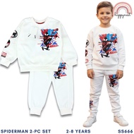 Spider Man White Boy Tracksuit Set 2-8 Years SS666