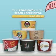 Custom Paper Bowl with Your Own Logo | Print Designs for Food Business | Food Grade & Aesthetic 500p