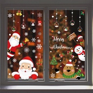 【whbd666.my】1 Pc Christmas Sticker Double-sided Electrostatic Window Glass Sticker Decoration