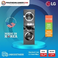 Stacked Coin LG Giant Max (Washer LG Giant Max 13 Kg & Dryer LG Giant Max 10,2 Kg)