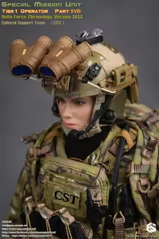 1/6 EASY&SIMPLE ES 26064C US. Female Soldier Mission Unit Operation Mini Toys Model Helmet Night Vis