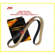 MEAUSU FAN BELT MSFB-6PK-008 6PK1162 Model: PERODUA MYVI NEW 1.3 2018-2023 / BEZZA 1.3