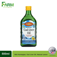 Carlson Labs Wild Norwegian Cod Liver Oil Natural Lemon 16.9 fl oz (500 ml)