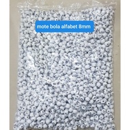 HITAM 8mm Black List Alphabet Ball Mote-1 pound Ball Mote