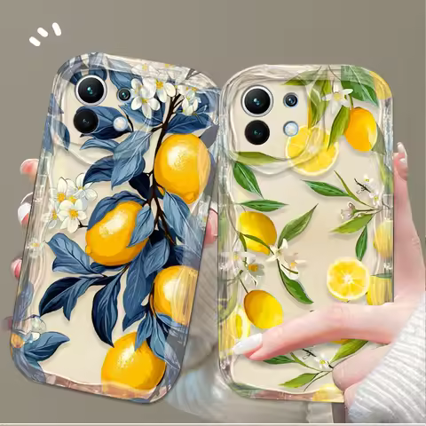 Summer Fruit Lemon Flower Case For Xiaomi Poco X7 X6 X5 X3 F6 F5 NFC F3 M6 Pro 4G Mi 13 12 11 Lite 5