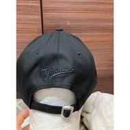 NE 9 Forty Backhit Full Black NYY Baseball Cap Strapback Adjustable