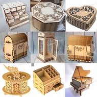 300pcs Wood Boxs Storage Drawing Laser Cut Vector Design CDR DXF File for Drawing Cutting Engraving