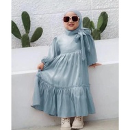 Arsyila Kids + Jilbab Baju Gamis Muslim Anak Usia Dari 5-9 Tahun Dress