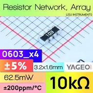 10k 0603x4 8P4R ±5% Array Resistor Network 103 YAGEO YC164-JR-0710KL
