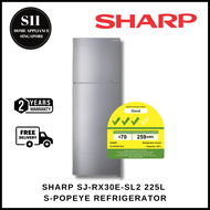 Sharp SJ-RX30E-SL2 J-Tech Inverter 2 Door Refrigerator 225L(Silver) * READY STOCKS * FAST DELIVERY