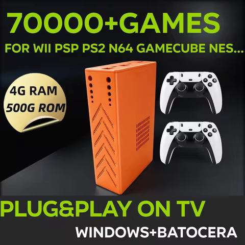 Retro Video Game Console Y3 PRO Batocera System 500G/1T 3865U 70000+Games For Wii PS2 PSP Saturn Gam