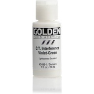 Golden Artist Fluid Acrylics Paint -  C.T. Interference Violet/Green 1oz