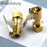 2Pcs Car Tire Air Chuck Brass Car Tyre Wheel Valve with Clip for Inflatable Pump