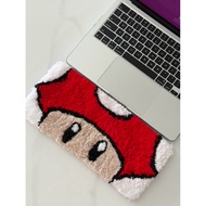 Red Mario Mushroom Custom Tufted Desk Rug