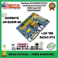 Gigabyte GA-EG31M-S2 V1.0 motherboard Socket 775 DDR2 Intel G31 818313005601