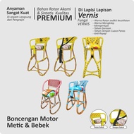 Boncengan sepeda anak - Jok Kursi Bonceng Boncengan Depan Rotan Motor Matic Mio Beat Vario Scoopy NM