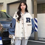 HOT BASEBALL VARSITY JACKET OVERSIZE RTW BASEBALL VARSITY WOMEN'S JACKET KOREAN WOMEN'S JACKET