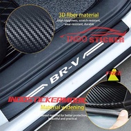 BRV car sillplate Sticker 3d carbon Sticker BRV car sill plate 4pcs