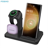 FDGAO 3 in 1 Wireless Charger for Samsung Galaxy Watch 4/5/5 Pro Buds USB Type C Fast Charging Stati