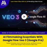 Video Course - AI Filmmaking Essentials With Google Flow Veo 3 (Google Pro) |  Ai Make Video | Make 