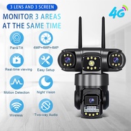 LLSEE  🔥 V380 Pro 4K 3 Ống kính 360 Camera giám sát Full HD 3 Màn hình 4G Camera theo dõi thông minh