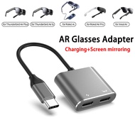 Fonken 100W Charging USB C To AR Glasses Hub 10Gbps Type C AR Glasses Data Transfer Converter