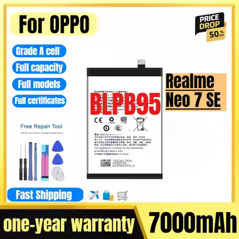 BLPB95 for OPPO Realme Neo 7 SE Mobile Phone Battery High Quality High Capacity Replacement Bateria 