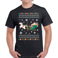 Cheap Sale Santa With Unicorn Shirt Christmas Gift Santa Xmas Holiday Men'S T Shirt