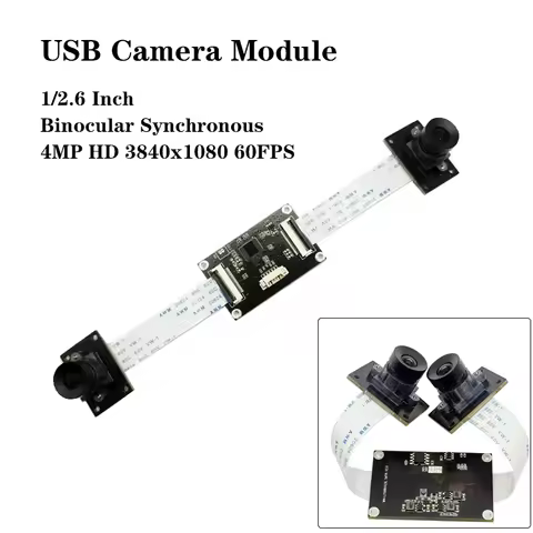 USB Camera Module 4MP HD 3840x1080 60FPS 1/2.6 Inch SC233HGS Global Shutter Binocular Synchronous 95