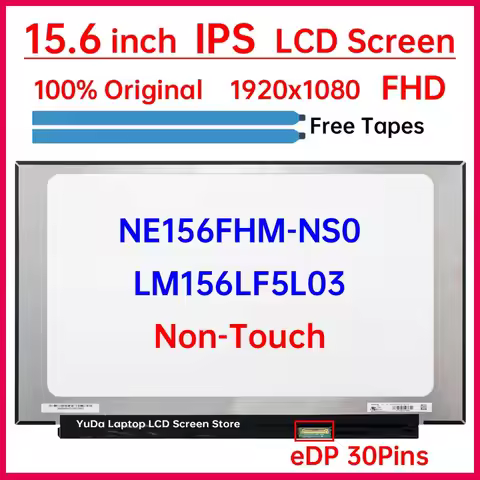 15.6 Inch LCD Screen NE156FHM-NS0 LM156LF5L03 Display Matrix Panel Replacement 1920x1080 FHD IPS 45%
