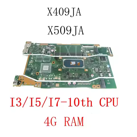 For ASUS X509JA X509JB A509J R409J A409J F409J X409JA P1510CJA Laptop Motherboard CPU i3 i5 i7-10th 