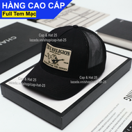 [A75]Mũ Lưỡi Trai Nón Kết Thêu Ông Địa TRUUE REE.LIGION Logo Vuông Vải Kaki Cotton Màu Đen Phối Lưới