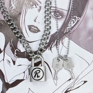 Unlock Key Lock Necklace Same Style NANAR Can Original Nanjing Lock Sid Punk Necklace Lock Fashion N