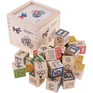 Kentoyshop Wooden Toys ABC Block Educational