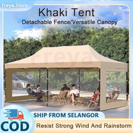 Canopy 10x20 Heavy Duty with 3 Sidewalls Night Market Canopy Folding Waterproof Khemah Kanopi Outdoo