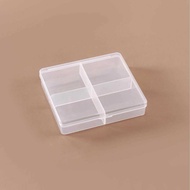 4 Grid Plastic Storage Box Screw Fixing Electronic Component Box Parts Box Jewelry Box pp Box Transp
