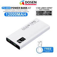 DOSEN High Qualit original brand 80000MAH heavy duty PD66W 4.5A fast charging powerbank 12000MAH 300