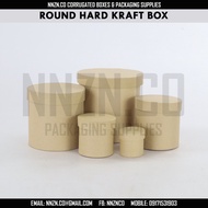 NNZN Brown Round Hard Kraft Box (Gift Box / Stackable / 5 Sizes / Packaging)
