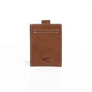 camel active Men Card Wallet Leather 1 Card Compartment Aniline Finished Light Brown (CDW6839TF#LBN)