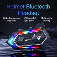 Y20MAX Motorcycle Helmet Bluetooth Headset 2-Person Intercom Stereo Long Battery Life 30 Hours Water
