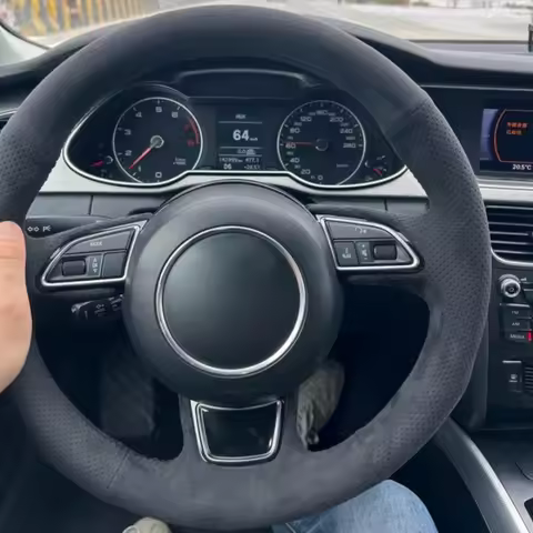 Car Steering Wheel Cover Suede Leather For Audi A1 8X S1 A3 8V S3 A4 B8 S4 Avant A5 8T A6 C7 A7 G8 A