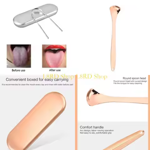 L8RD Tongue Scraper,3Pcs Tongue Scrapers Kids Adult Metal Tongue Scraper Cleaner with Case-for Hygie