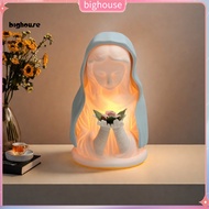 <In Stock>  Resin Decorative Lamp Art Ornament Mary Night Light Resin Table Lamp Praying Blessed Mot