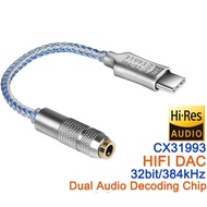 Bộ Chuyển Đổi Tai Nghe DAC Conexant CX31993 Dongle Type C Đến 3.5mm 32bit / 384KHz  Điện Thoại And