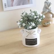 Dopamine Artificial Potted Plant Gypsophila Bonsai Ornaments Office Home Flower Arrangement